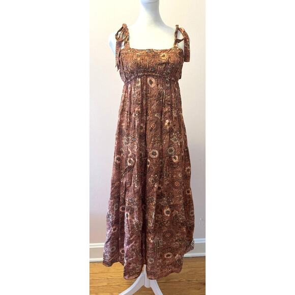 ULLA JOHNSON Cordelia Floral Print Feminine Maxi Dress Tie Straps Size 2 - Picture 3 of 8